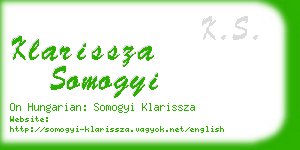 klarissza somogyi business card